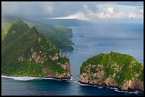 Aerial view of Vaiava Strait, Tuitula. National Park of American Samoa ( color)