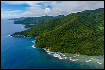 Aerial view of Amaulau Bay, Tuitula. National Park of American Samoa ( color)