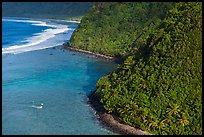Aerial view of Ofu south shore. National Park of American Samoa ( color)