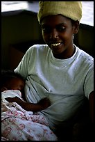 Native woman and kids. Saint John, US Virgin Islands ( color)