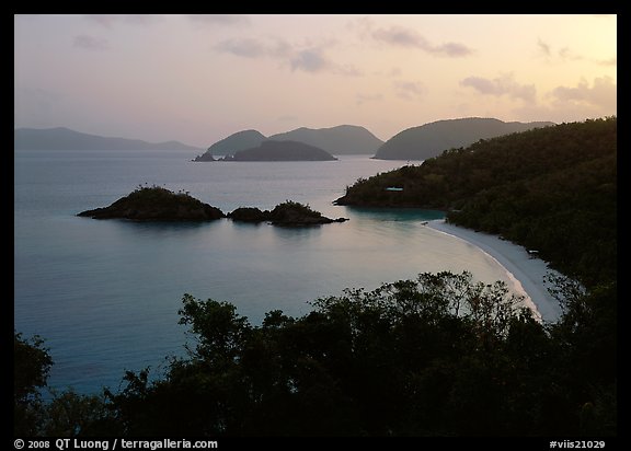 Trunk bay at sunrise. Virgin Islands National Park (color)