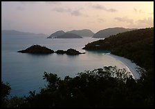 Trunk bay at sunrise. Virgin Islands National Park, US Virgin Islands. (color)