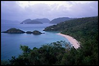 Trunk Bay at dusk. Virgin Islands National Park, US Virgin Islands.