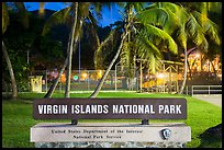 National Park sign. Virgin Islands National Park ( color)