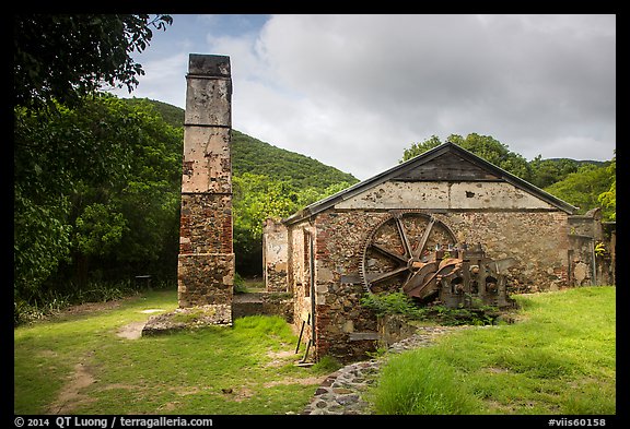 Reef Bay sugar factory ruins. Virgin Islands National Park (color)