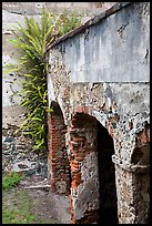 Wall and arch, Reef Bay sugar factory. Virgin Islands National Park ( color)