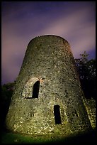 Catherineberg Sugar Mill at night. Virgin Islands National Park, US Virgin Islands.