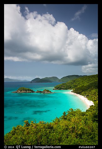 Trunk Bay and cloud. Virgin Islands National Park (color)