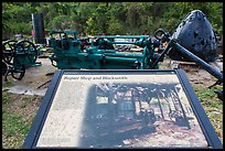 Repair Shop and Blacksmith interpretive sign, Hassel Island. Virgin Islands National Park ( color)