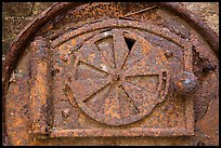 Rusted Furnace door, Hassel Island. Virgin Islands National Park ( color)