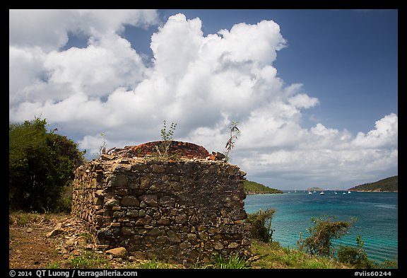 Leprosiarum building, Hassel Island. Virgin Islands National Park (color)