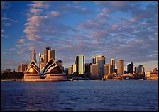 Opera house and city skyline. Sydney, New South Wales, Australia (color)