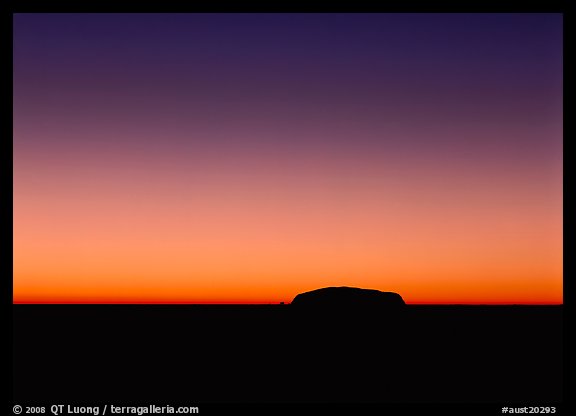 Dawn, Ayers Rock. Uluru-Kata Tjuta National Park, Northern Territories, Australia (color)