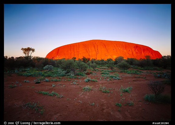 Sunrise, Ayers Rock. Australia (color)