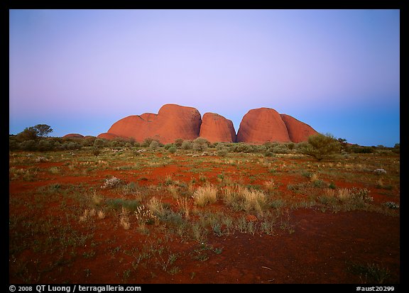 Olgas at dusk. Olgas, Uluru-Kata Tjuta National Park, Northern Territories, Australia