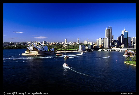 Opera house and Ferry harbour. Sydney, New South Wales, Australia