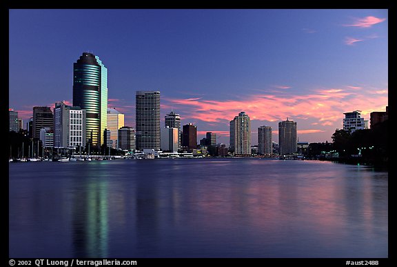 Dawn on the Brisbane River. Brisbane, Queensland, Australia (color)