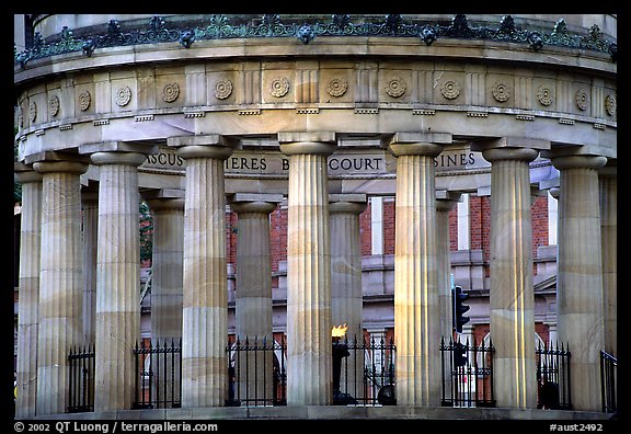 Greek revivalist cenotaph, Anzac Square. Brisbane, Queensland, Australia (color)