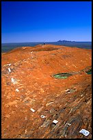 Trail markers on the top of Ayers Rock. Uluru-Kata Tjuta National Park, Northern Territories, Australia