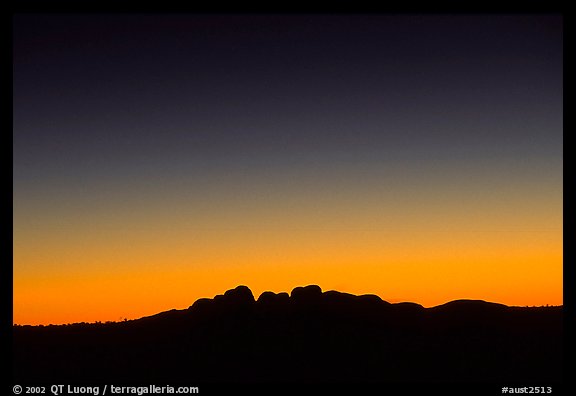Olgas at dawn. Olgas, Uluru-Kata Tjuta National Park, Northern Territories, Australia (color)