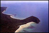 Aerial view of Cape Tribulation. Queensland, Australia (color)
