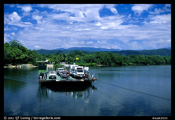 Daintree River ferry crossing. Queensland, Australia (color)