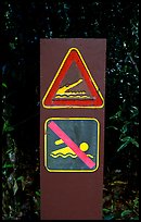 Sign warning of crocodiles. Australia ( color)