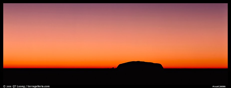 Ayers rock and dawn sky. Uluru-Kata Tjuta National Park, Northern Territories, Australia (color)