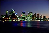 Skyline at night. Sydney, New South Wales, Australia (color)