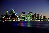 Skyline at night. Sydney, New South Wales, Australia