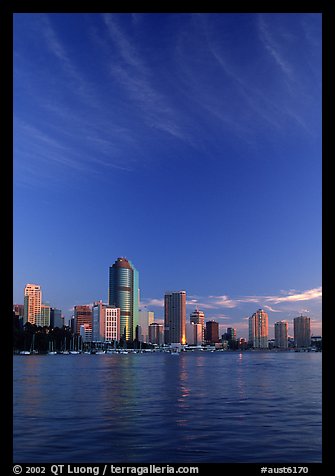 Brisbane River, sunrise. Brisbane, Queensland, Australia