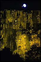 Rock climbing on the banks of the Brisbane River at night. Brisbane, Queensland, Australia ( color)