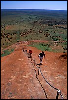 Ascending Ayers Rock. Uluru-Kata Tjuta National Park, Northern Territories, Australia ( color)