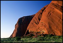 The steep walls of Ayers Rock. Uluru-Kata Tjuta National Park, Northern Territories, Australia