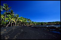 Black sand beach at Punaluu. Big Island, Hawaii, USA (color)