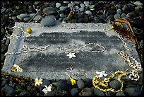 Tomb of Charles Lindbergh in Kipahulu. Maui, Hawaii, USA (color)
