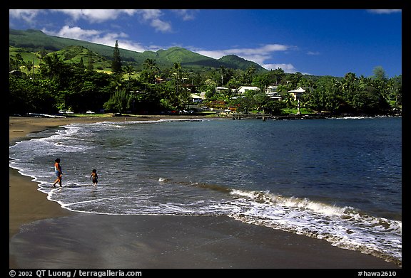 The beach of Hana. Maui, Hawaii, USA (color)