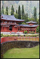 Byodo-In Temple. Oahu island, Hawaii, USA (color)