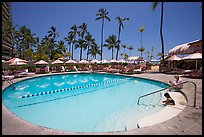 Swimming pool, Sheraton  hotel. Waikiki, Honolulu, Oahu island, Hawaii, USA ( color)