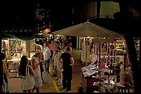 Shoppers amongst craft stands, International Marketplace. Waikiki, Honolulu, Oahu island, Hawaii, USA