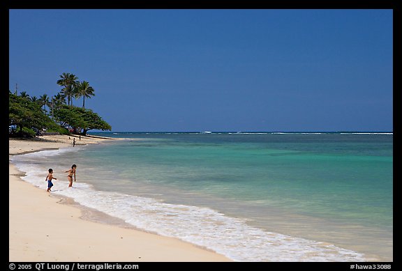 Beach, north shore. Oahu island, Hawaii, USA (color)