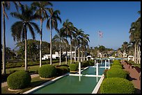 Terraced basins, Mormon temple, Laie. Oahu island, Hawaii, USA (color)