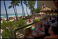 Beachside bar. Waikiki, Honolulu, Oahu island, Hawaii, USA