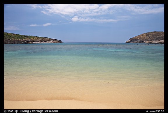 Deserted Hanauma Bay. Oahu island, Hawaii, USA (color)