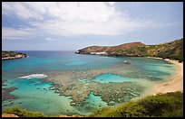 Hanauma Bay with no people. Oahu island, Hawaii, USA