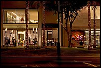Shopping section of Kalakaua avenue at night. Waikiki, Honolulu, Oahu island, Hawaii, USA