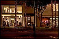 Shopping section of Kalakaua avenue at night. Waikiki, Honolulu, Oahu island, Hawaii, USA (color)