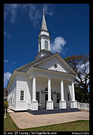 White church, Koloa. Kauai island, Hawaii, USA