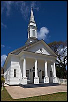 White church, Koloa. Kauai island, Hawaii, USA (color)