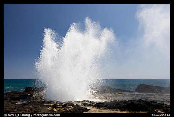 Spouting horn blowhole. Kauai island, Hawaii, USA (color)